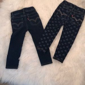 🎉🎉🎉SOLD🎉🎉🎉 2 pair Toddler Girl Levi’s